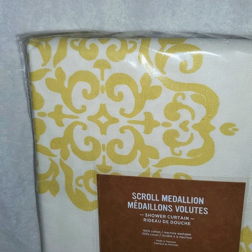 NWT West Elm Scroll Medallion Shower Curtain